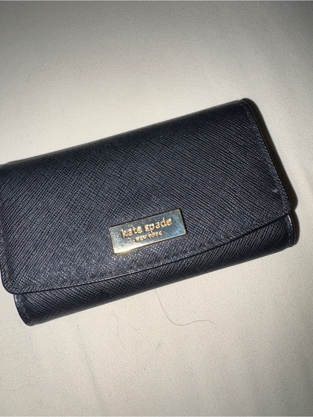 kate spade Black Saffiano Key & Card Holder